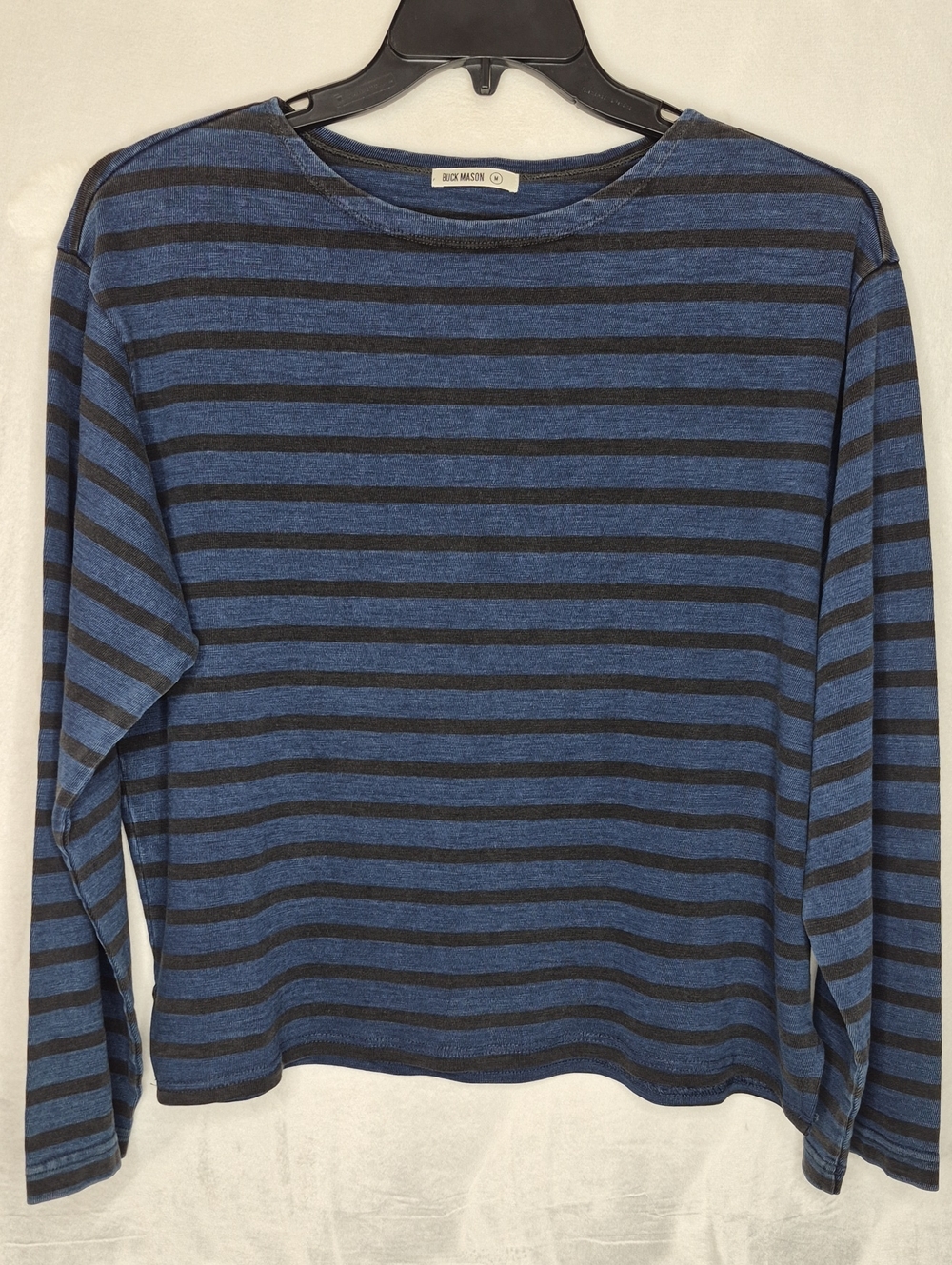 Buck Mason Women's Navy Blue & Black Catalina Mariner Striped Tee M